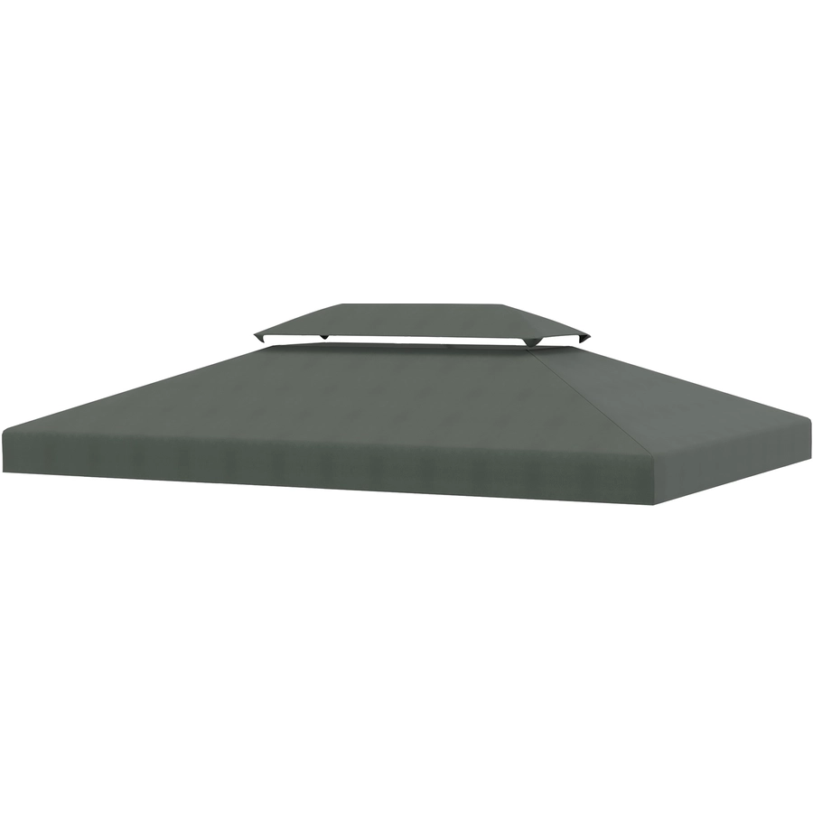 Outsunny Pavillondach für 3 x 4 m Grundflächen grau