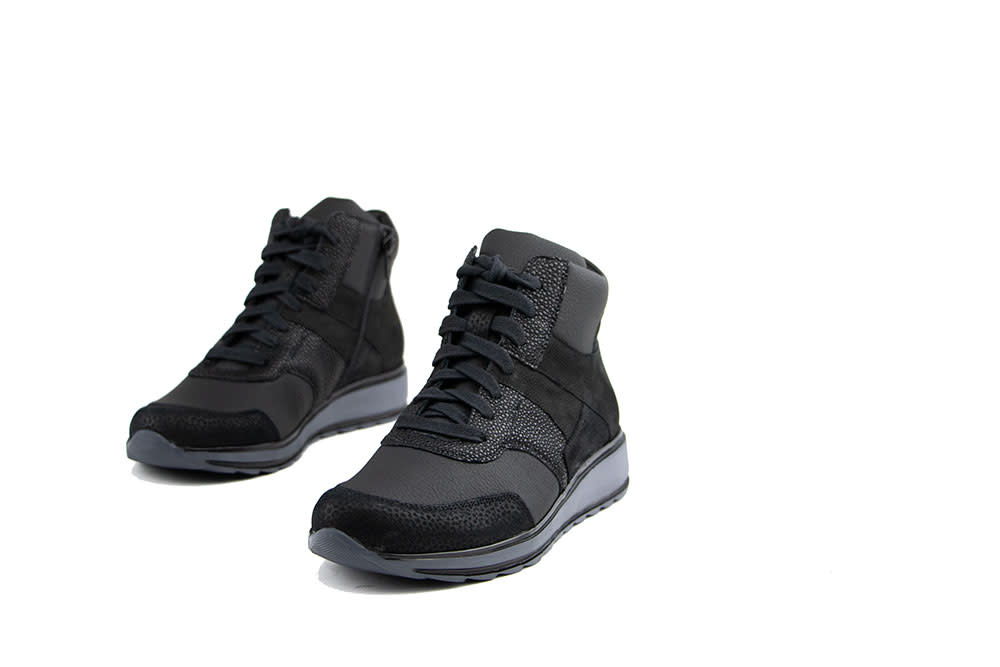 Durea Hoge Sneaker Zwart H-leest