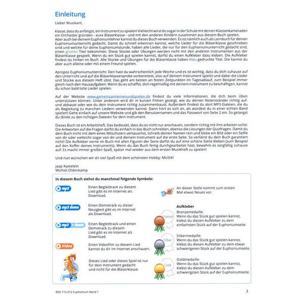 Bläser-Schulen-Verlag Gemeinsam Lernen 1 Euphonium