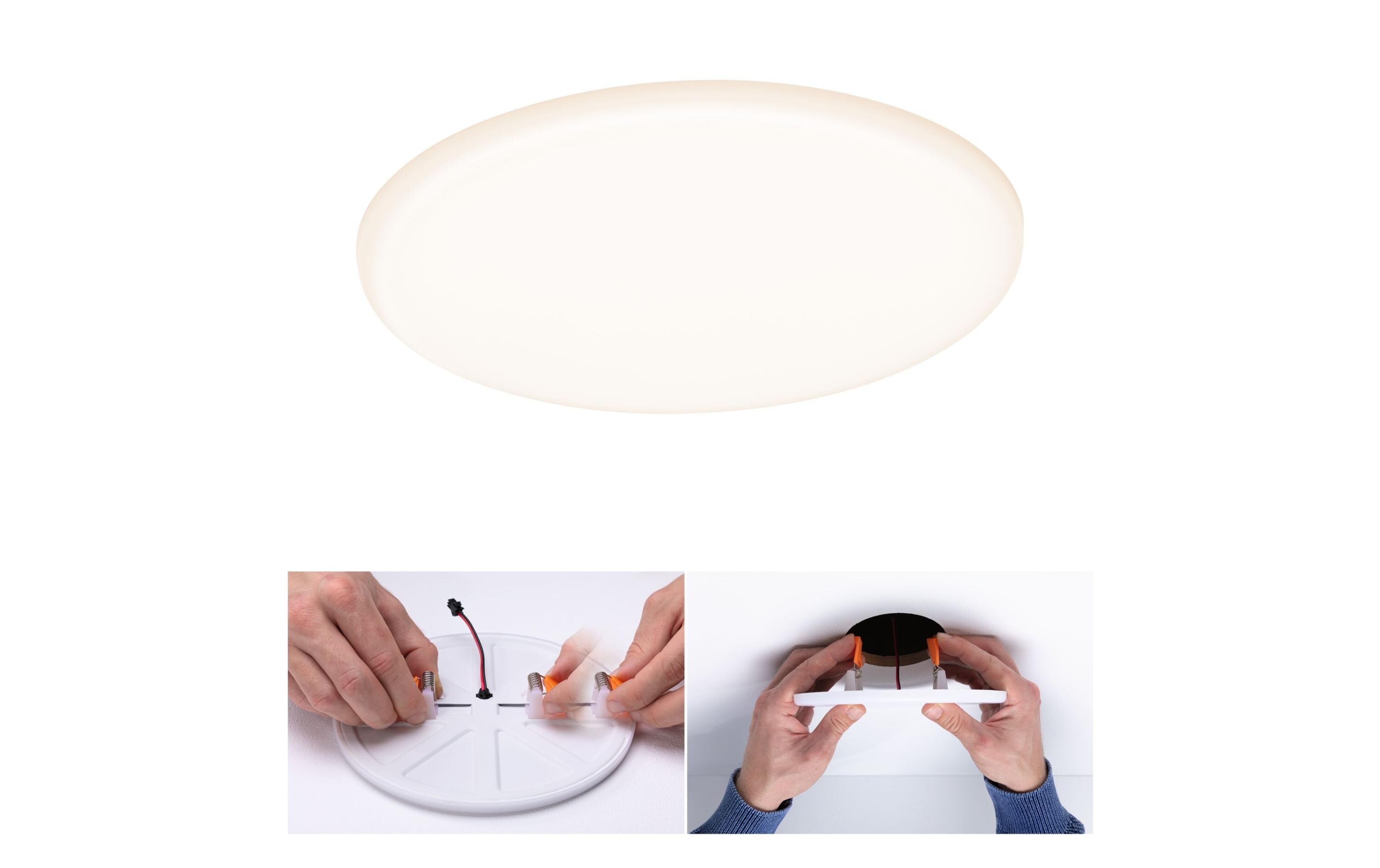 Einbauleuchte Veluna VariFit Ø 185 3000 K, WeissRundes Einbaupanel für eine sanfte Lichtstreeung