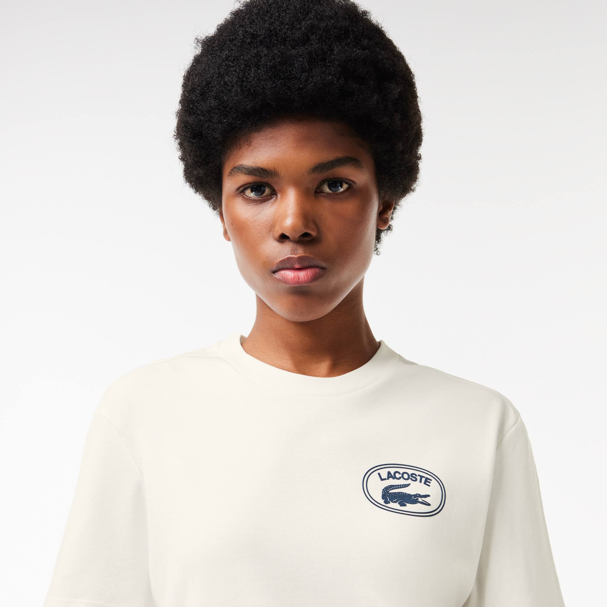 T-shirt regular fit avec imprimé signature T-Shirts - Blanc - Lacoste - Femme
