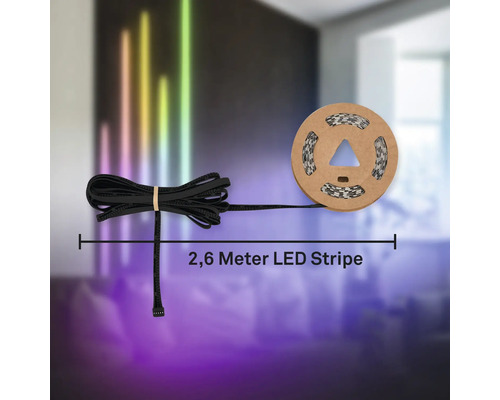 Pimp je Panel LED Strip Extension Set RGB/W 250 lm 3000 K Verstelbaar Wit 2,6 m 230V Geschikt voor Akoestische Panelen