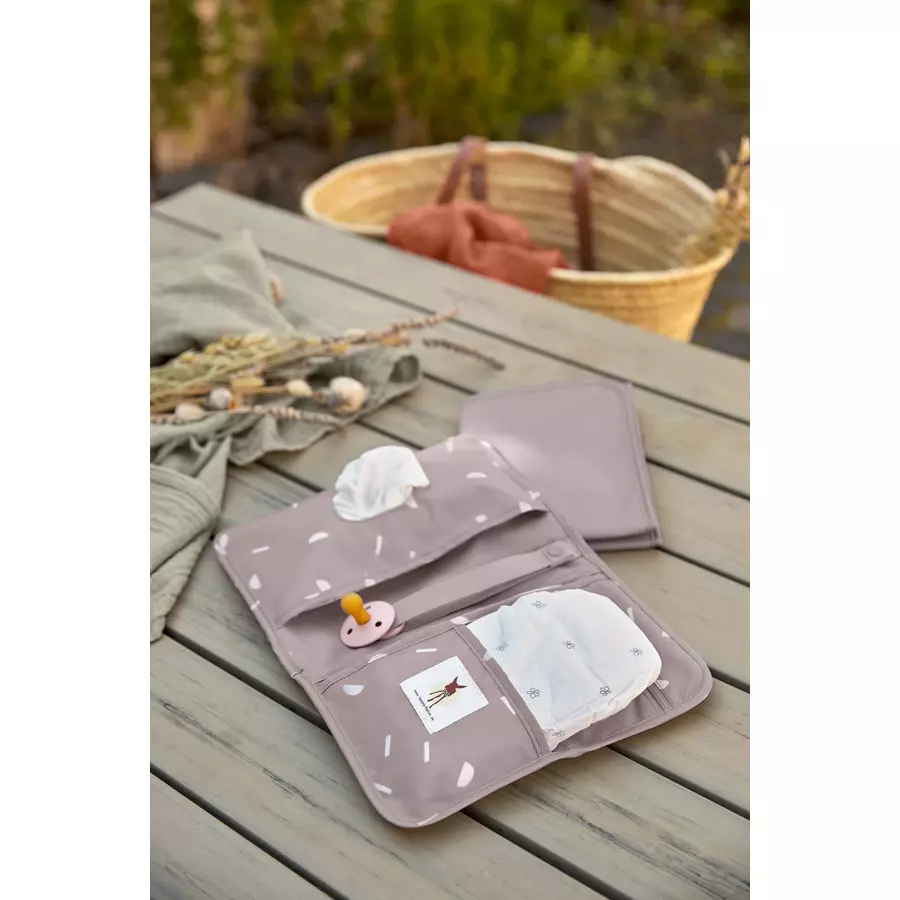LÄSSIG Windeltasche Casual Changing Pouch Blocks taupe