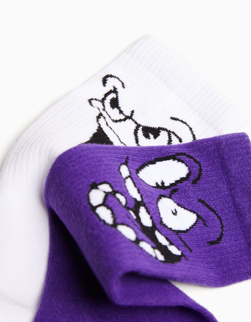 Pacote com 3 pares de meias estampadas