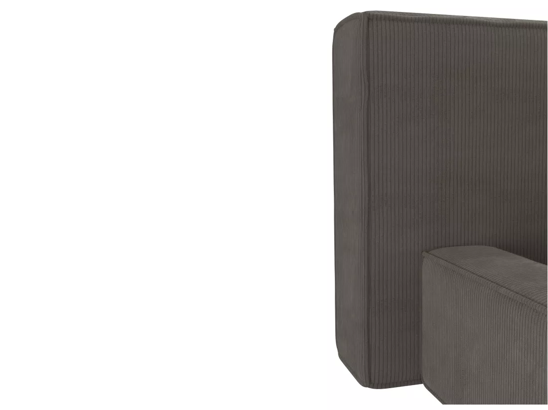Lit coffre 180 x 200 cm - Velours côtelé - Taupe + Matelas - TIMANO de Pascal Morabito