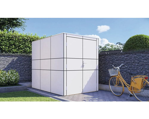 Bertilo HPL Design Bike Port fietsenstalling, 155 x 235 cm, wit