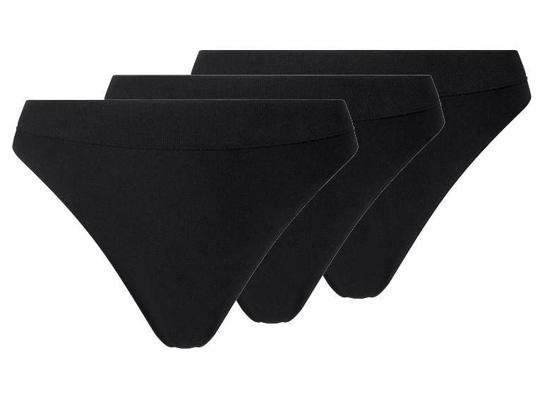 Set van 3 geribde dames strings