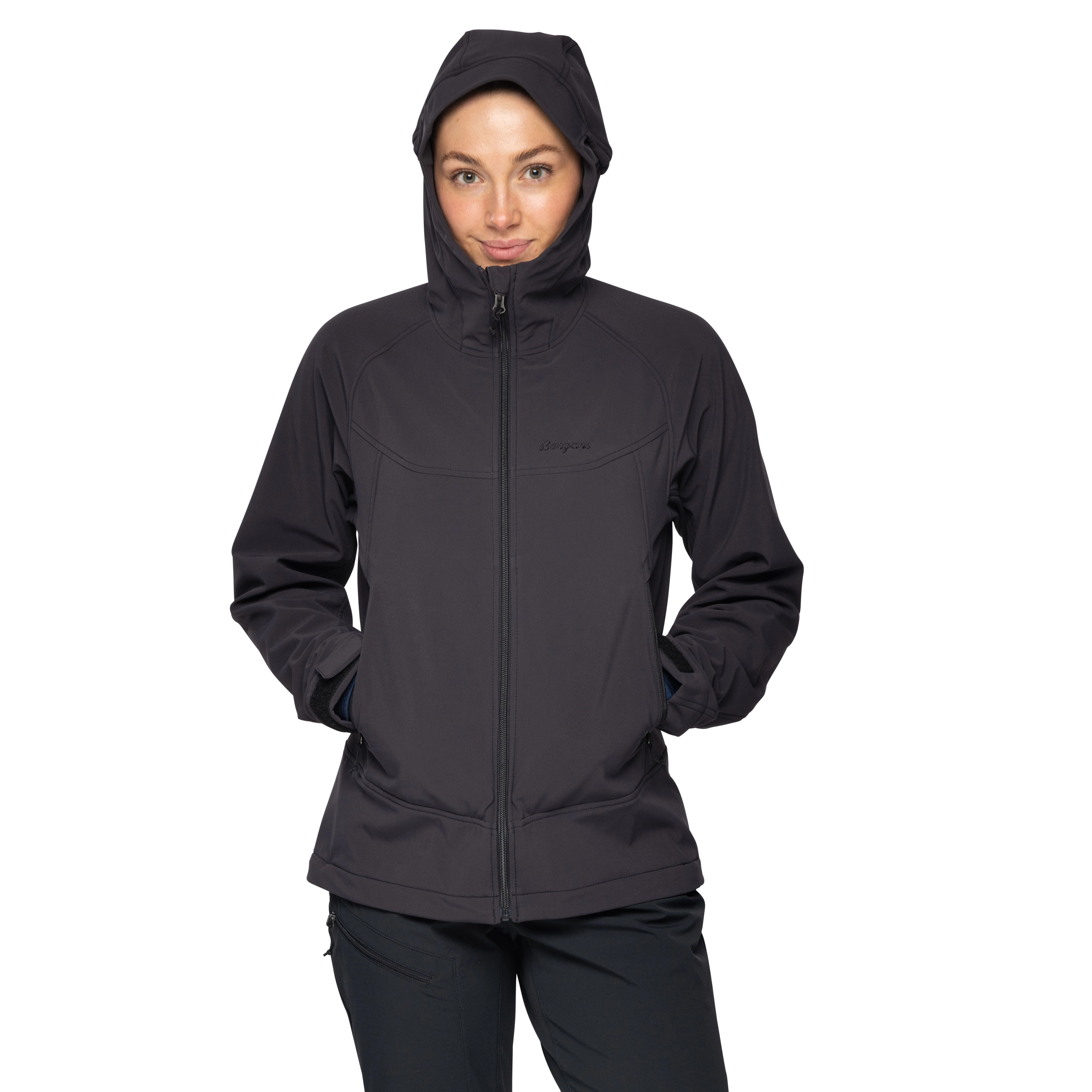 Vaagaa Softshell Jacket Hood Women Black