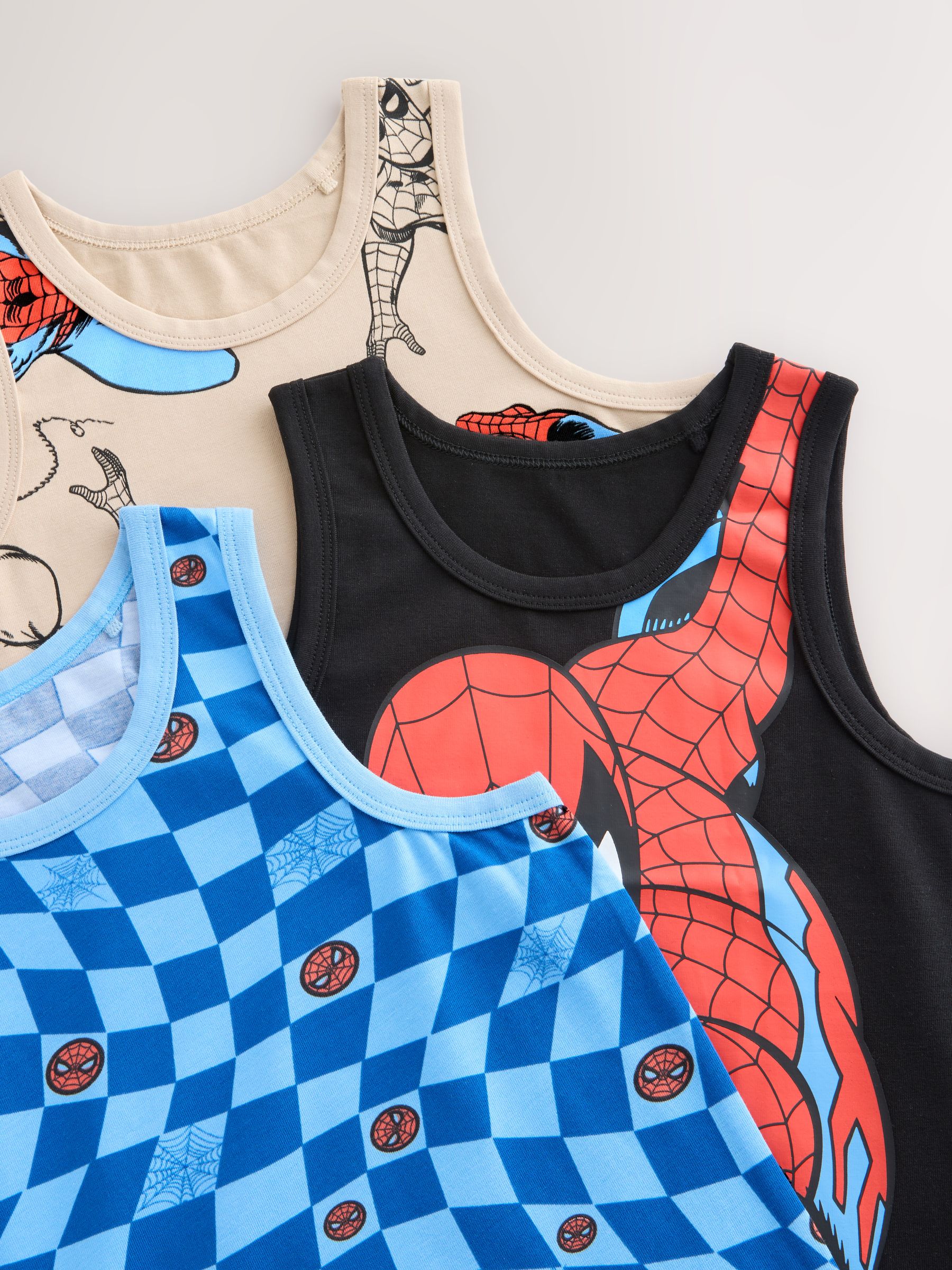 Multi - Spiderman hemdjes 3 stuks (1,5-10jr)