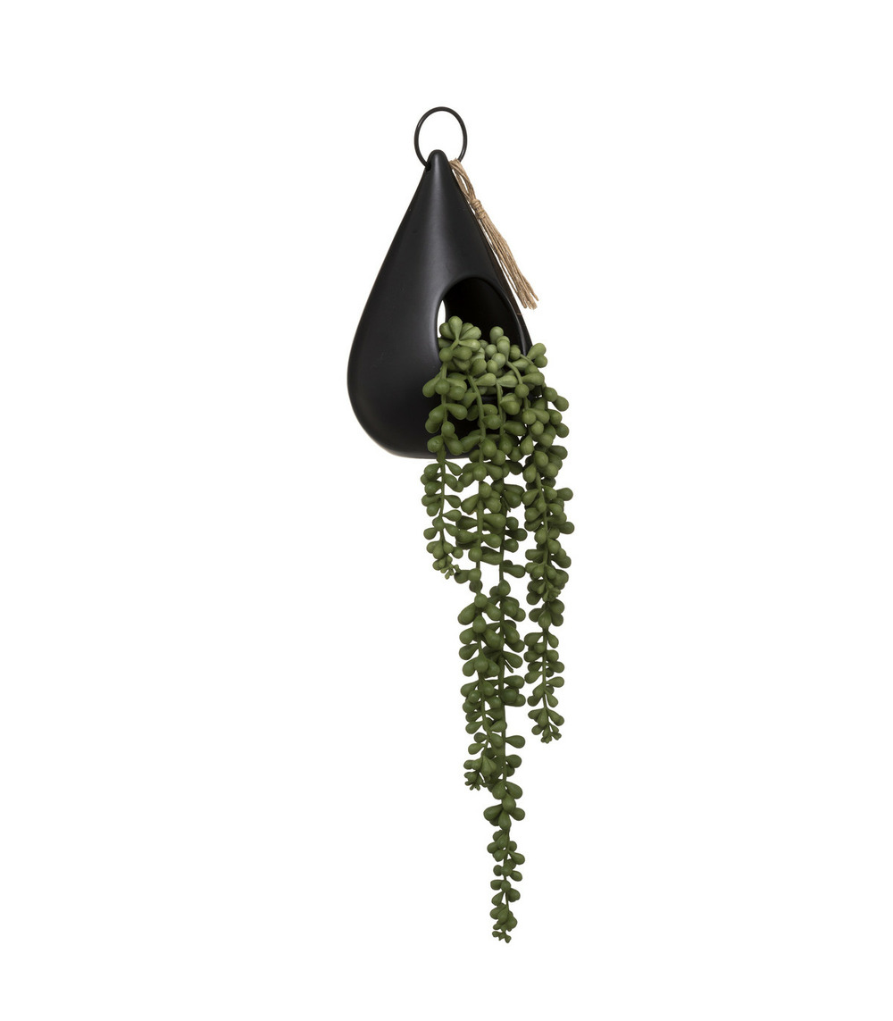 Plante artificielle suspendue dans un pot goutte h 50 cm