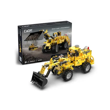 CaDA Wheel Loader and Wheel Bulldozer, 2 in 1 (693 Teile)