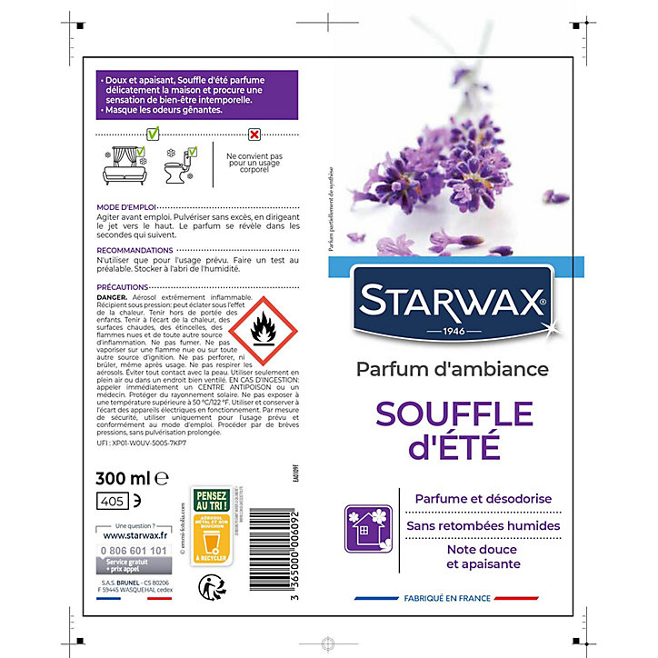 Parfum d'ambiance souffle d'été Starwax 300ml