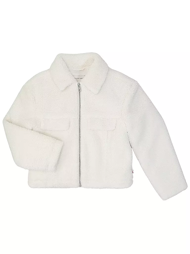 CALVIN KLEIN JEANS Jacke in Felloptik creme