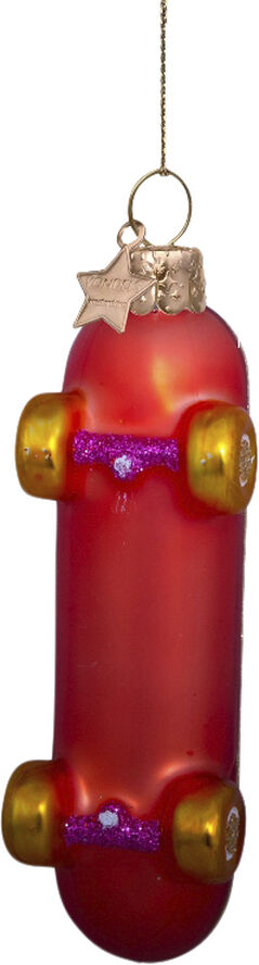 Vondels Ornament glas skate board H9,5cm Skate board