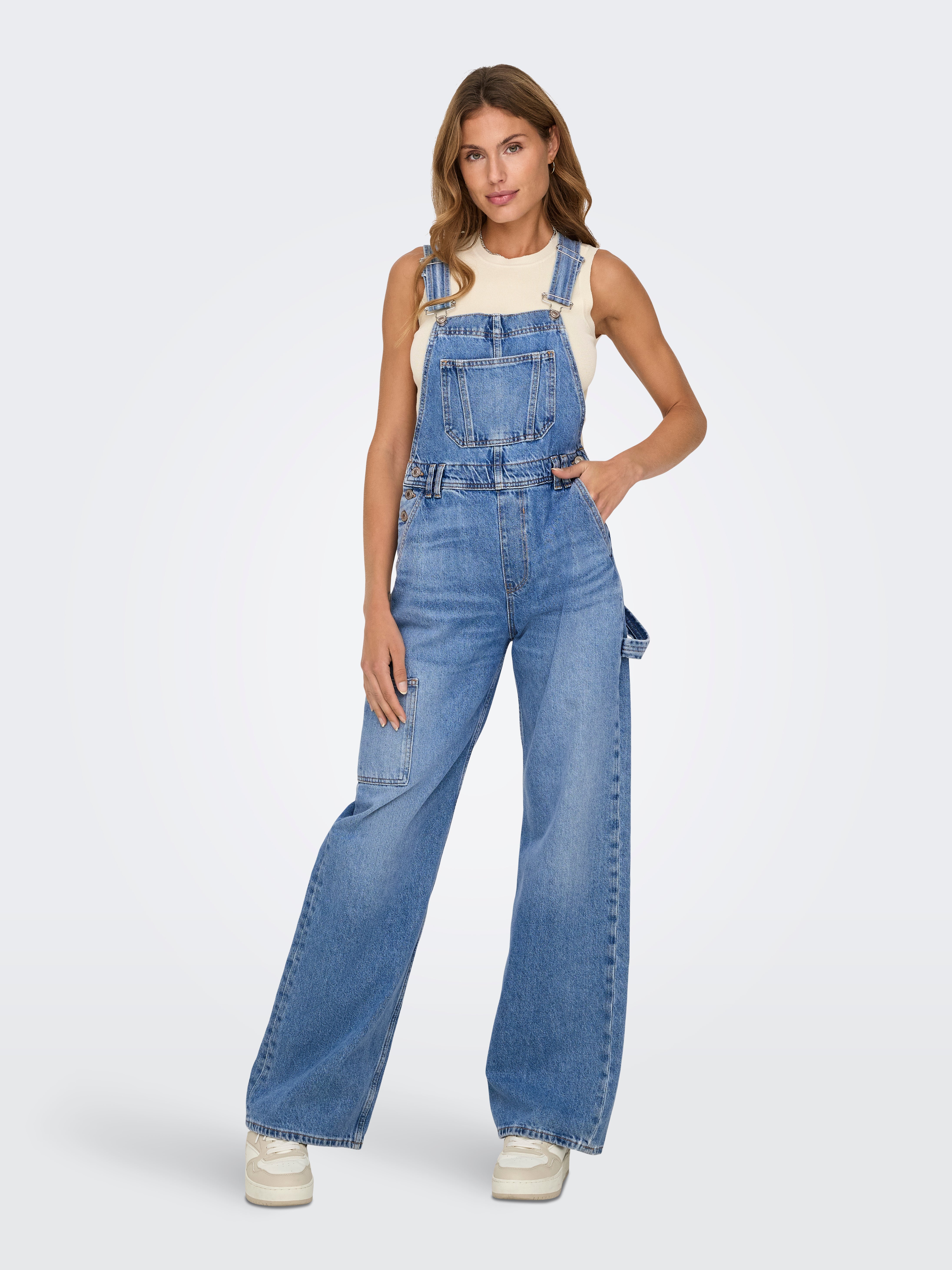 ONLBJORK Weiter Beinschnitt Jumpsuit Medium Blue Denim