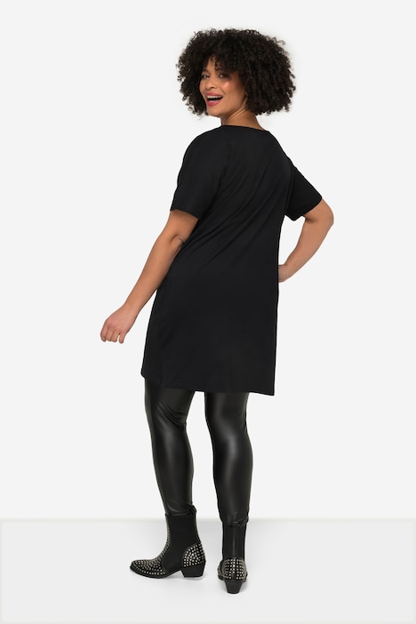 Longshirt, oversized, Rundhals, Halbarm
