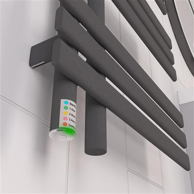Eastbrook Loddon elektrische handdoekradiator 60x120cm 500W antraciet