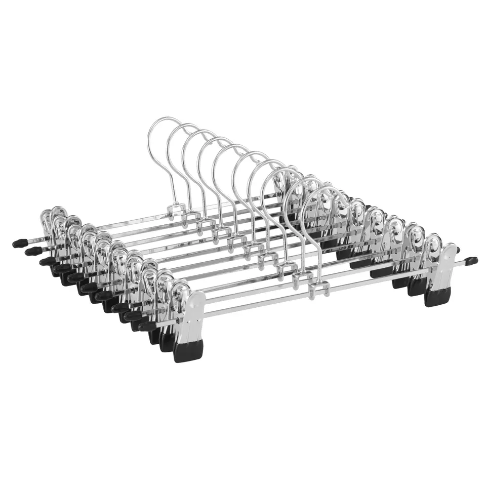 Antislip kledinghangers - 40 cm lang - 20 stuks - zilvergrijs