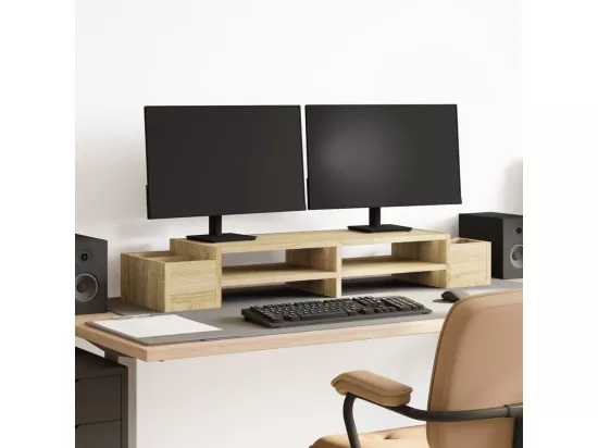 Support de moniteur avec rangement chêne sonoma bois ingénierie