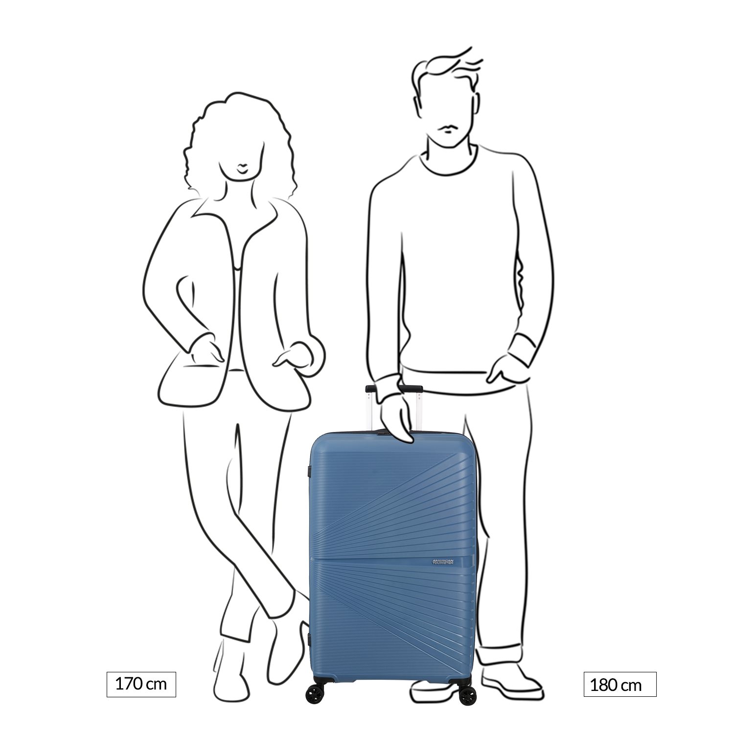 American Tourister Airconic Spinner 77 coronet blue
