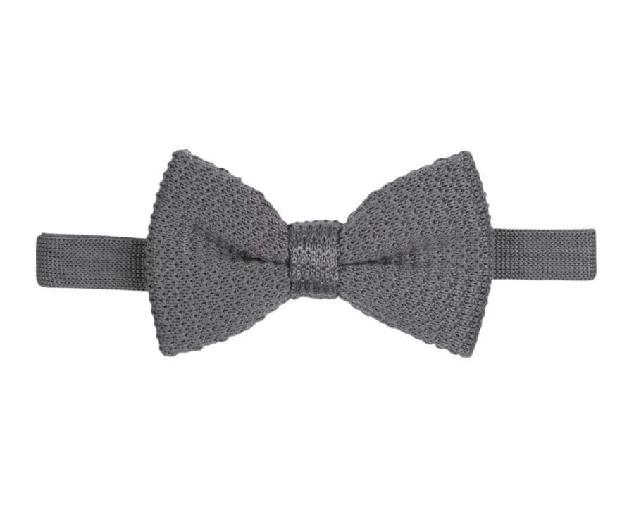 Noeud Papillon homme Tricot Gris