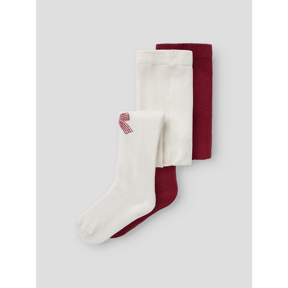 Køb Name It Jester Red Cloud Dancer Nmfvichristmas 2p Pantyhose
