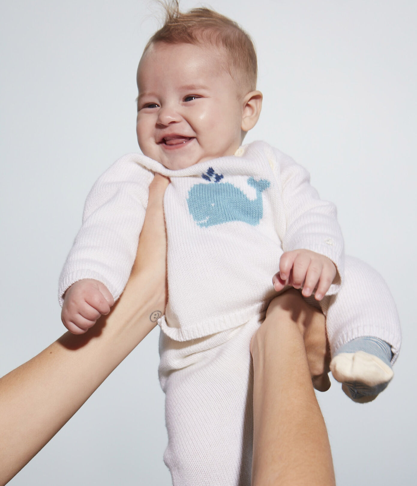Ensemble en tricot laine et coton bébé