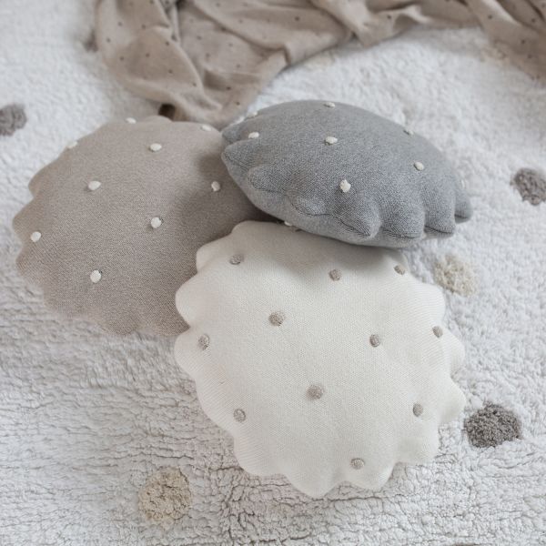 Lorena Canals Biscuit Kussen – Rond – Grijs