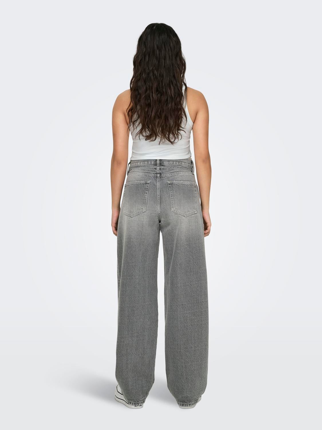 ONLGIANNA Mittlere Taille Ballon Schnitt Jeans Medium Grey Denim