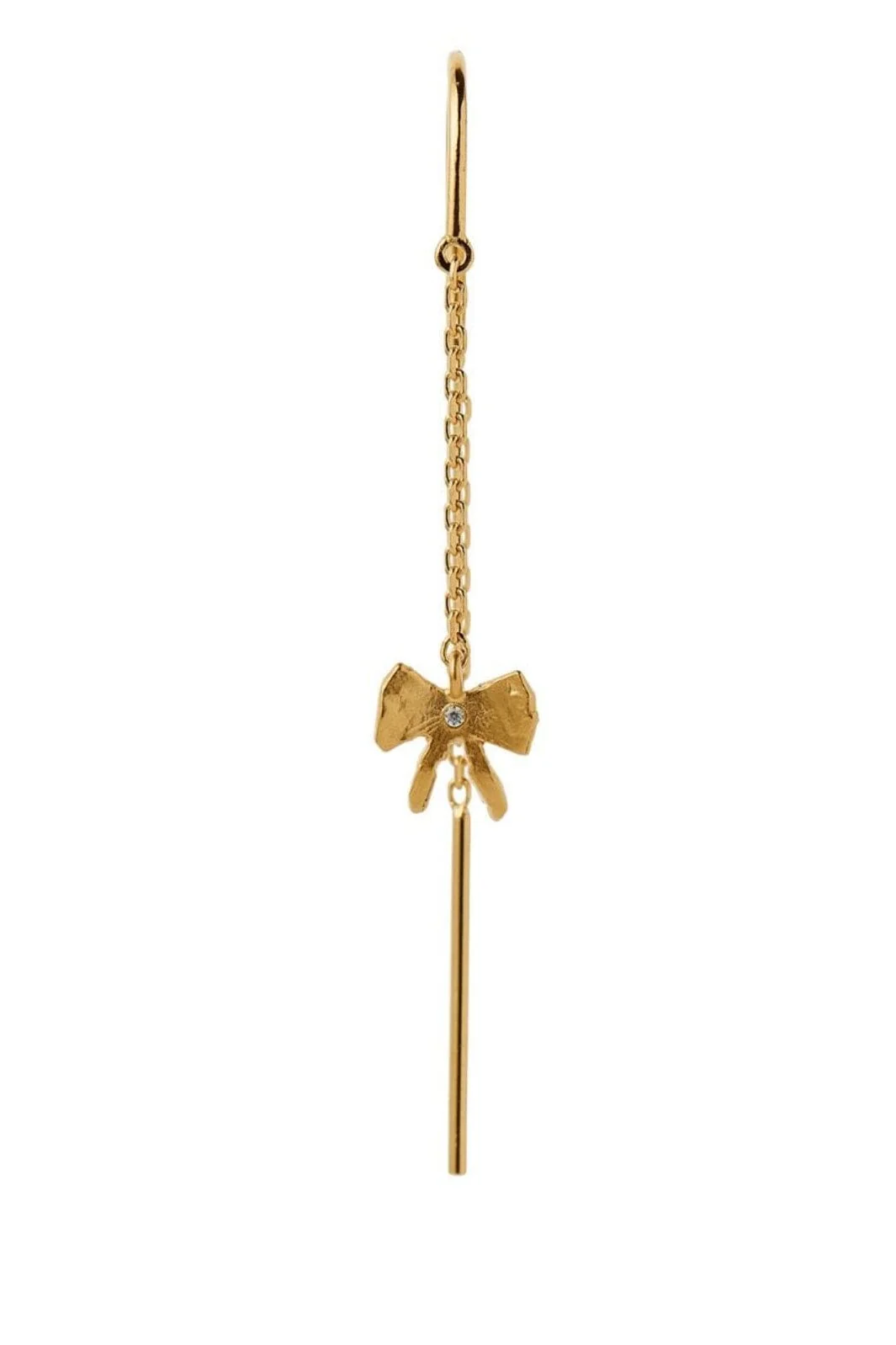 Stine A Petit Bow Double Chain Earring