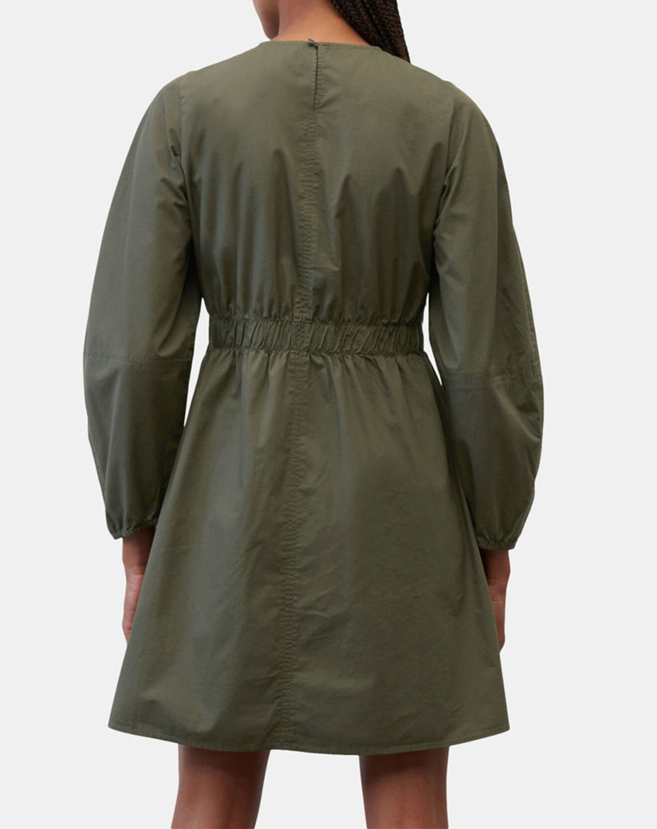 Marc O'Polo Robe manches ballons kaki