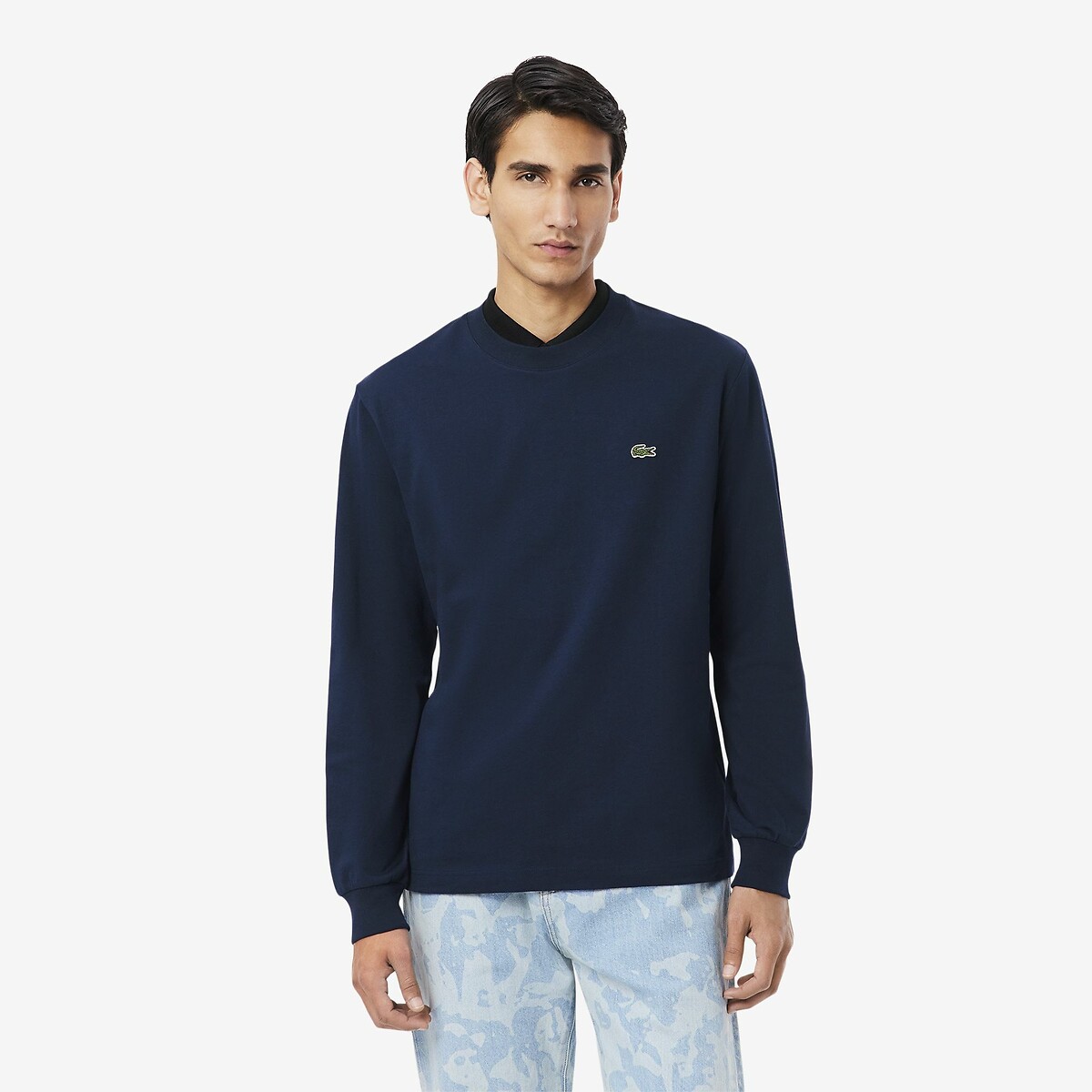 LACOSTE<br>Camiseta de manga comprida de algodão