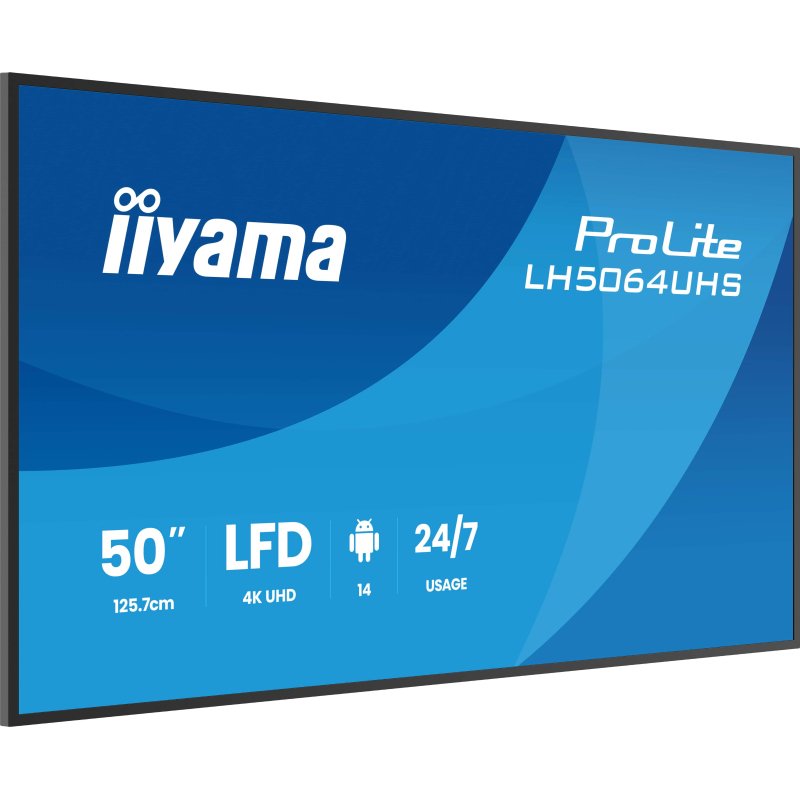 iiyama LH5064UHS-B1AG Écran d'affichage dynamique Écran plat de signalisation numérique 127 cm (50