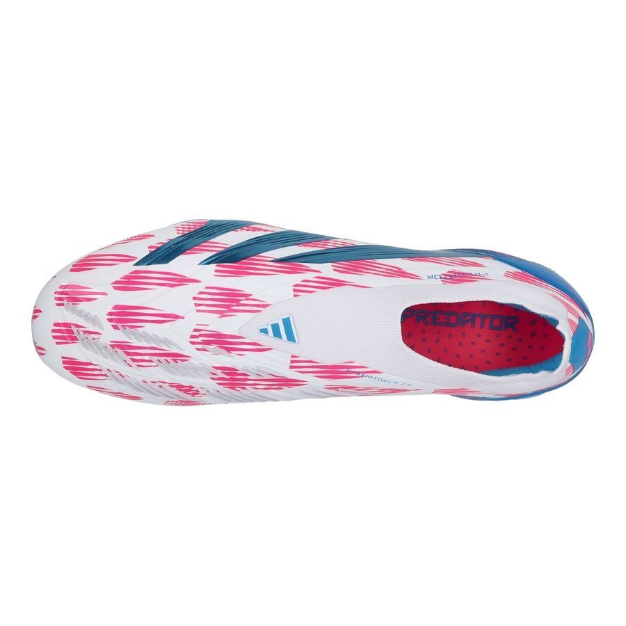 adidas Predator Elite Laceless SG Reemergence - Blanc/Bleu/Rose