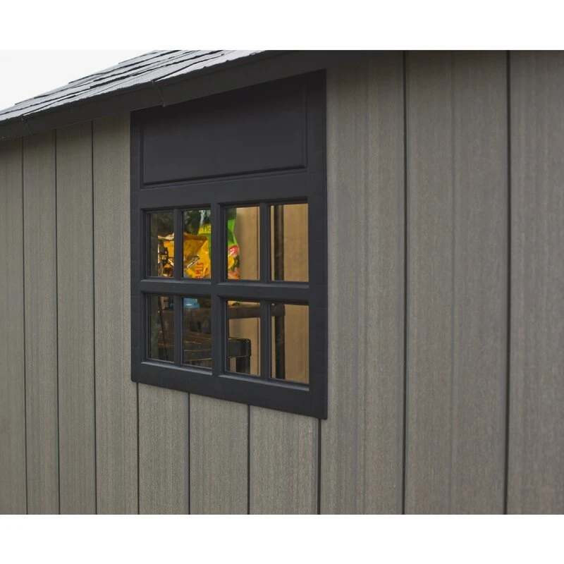 Galpão de armazenamento de plástico Oakland, com 2,3 m de largura x 2,3 m de profundidade.