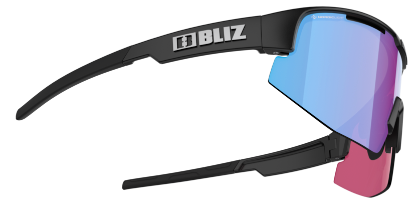 Bliz Matrix Small Cykelbriller Matsort med Lille/Blå Linse