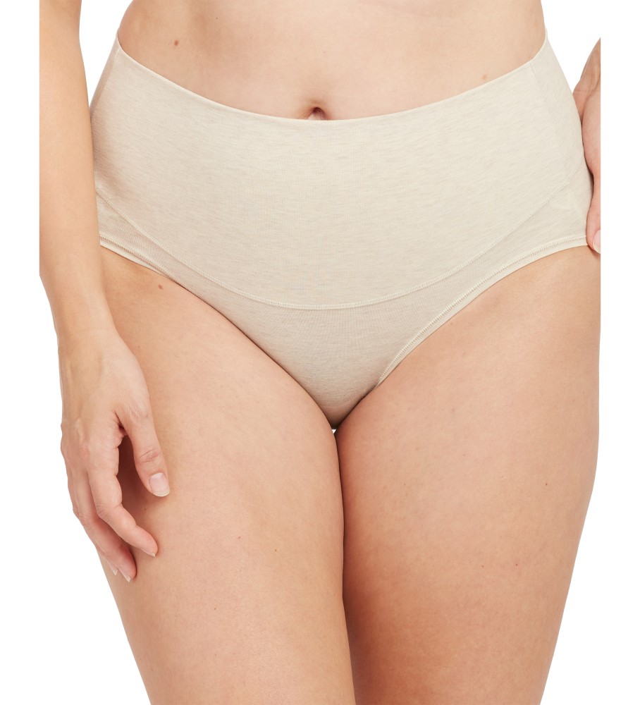 Cuecas modeladoras SPANX bege em algodão