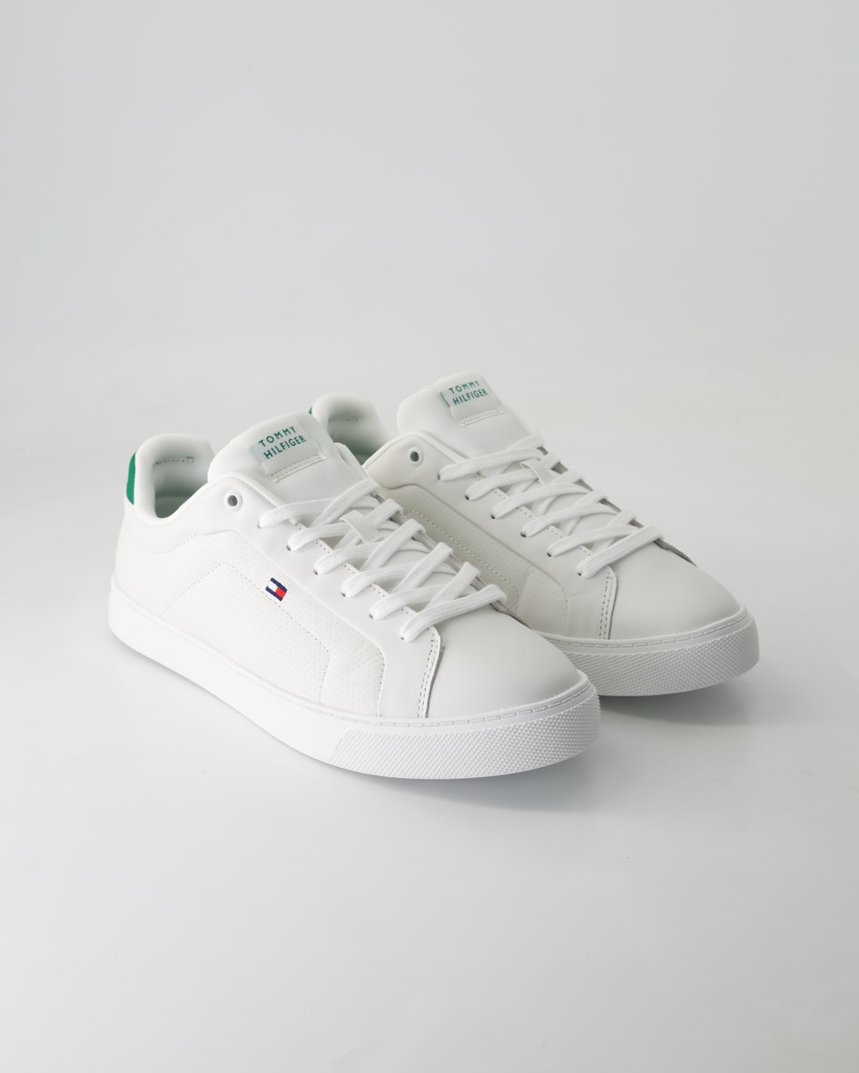 Tommy Hilfiger ICON COURT PINPERF LTH Sneaker in Weiß