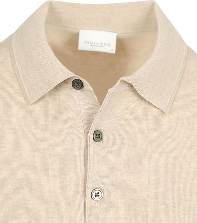 Profuomo Poloshirt Luxury Knitted Ecru PPWD10001J-F kopen