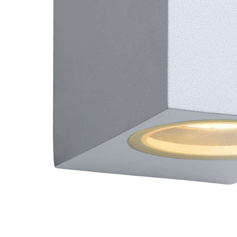 Lucide Zora 2 wandlamp LED buiten IP44 vierkant wit