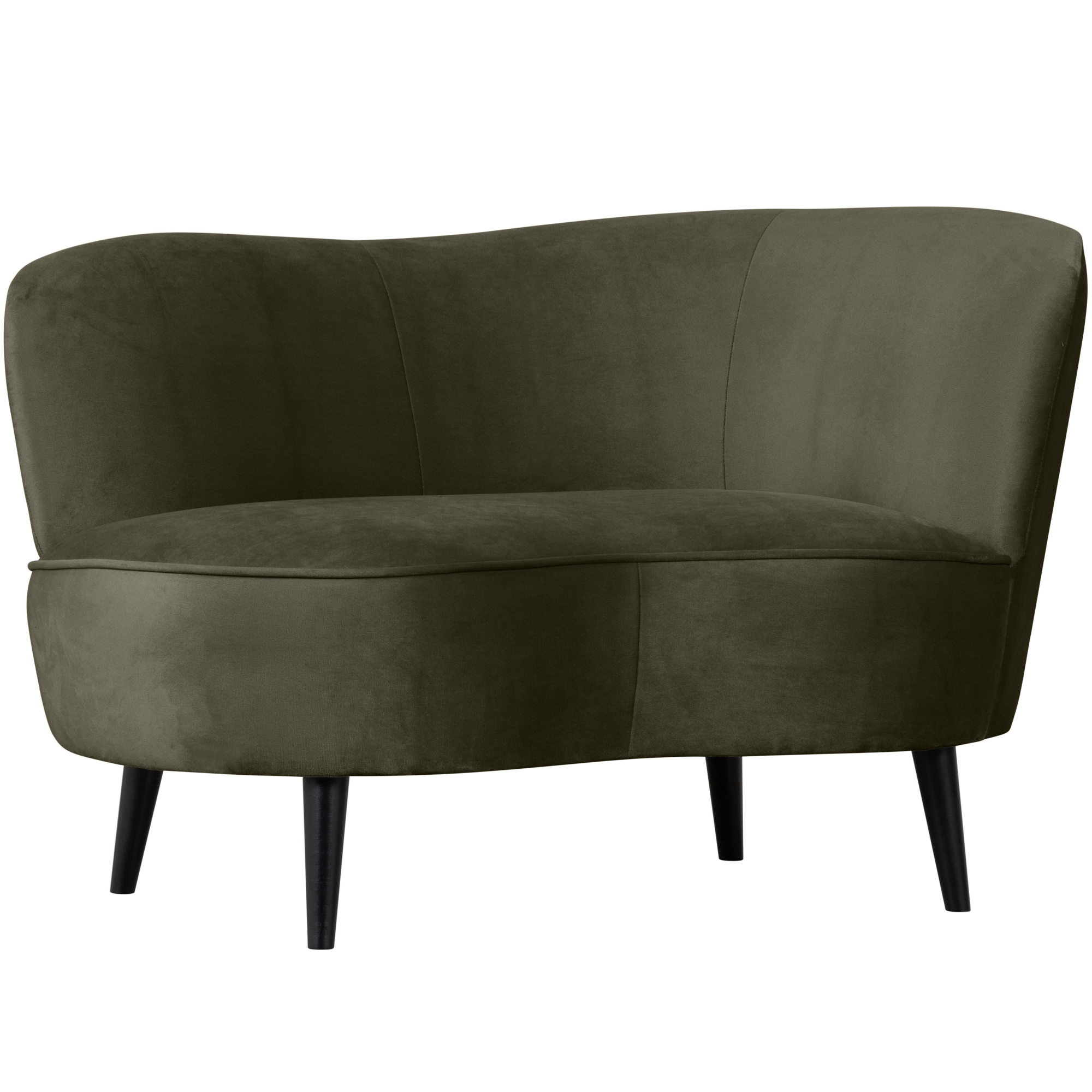 Lounge fauteuil Sara Sara Lounge Fauteuil Rechts - Fluweel - Warm groen