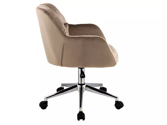 Chaise de bureau - Velours - Beige - Hauteur réglable - PEGA de Pascal Morabito