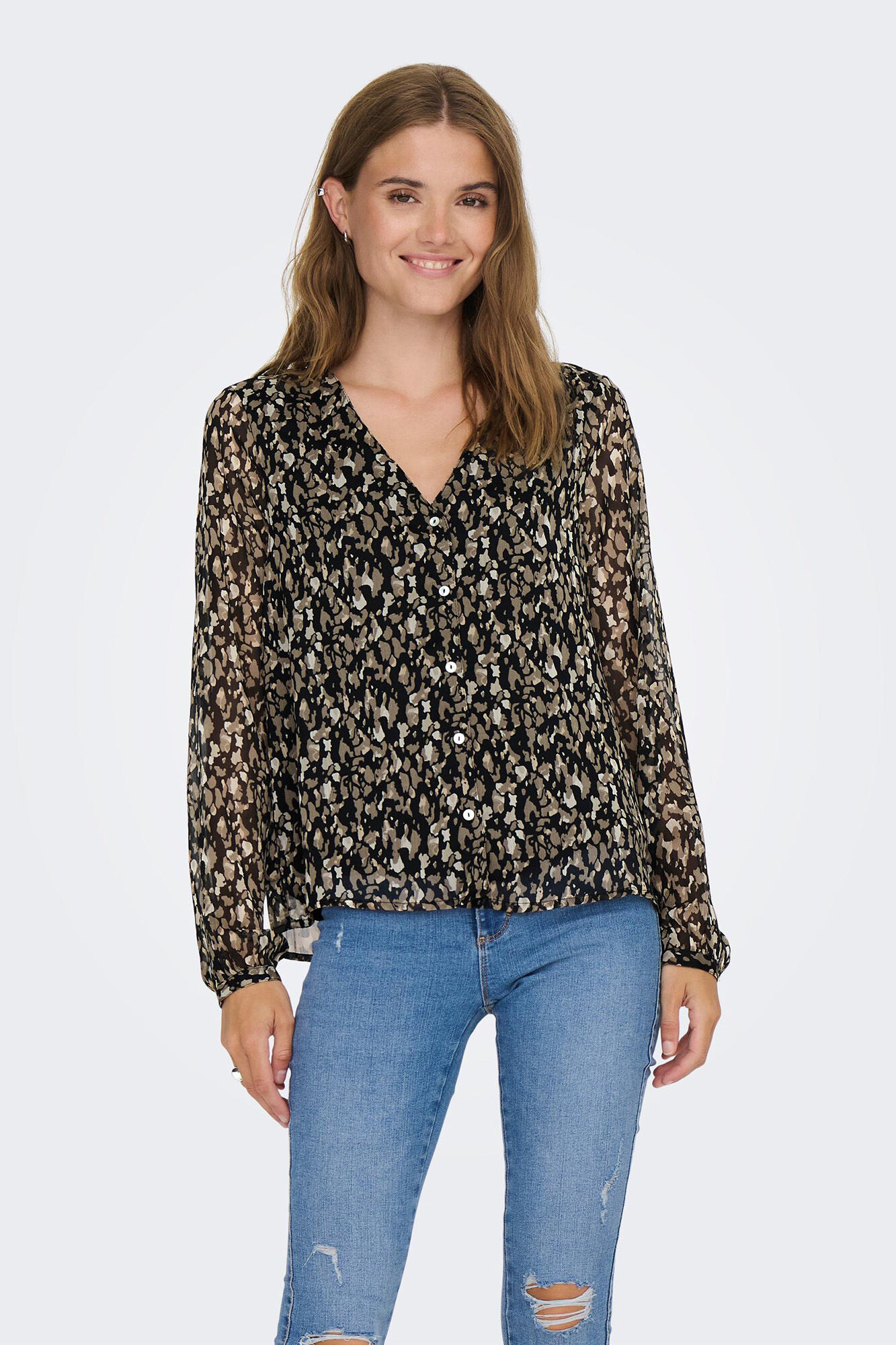 Blusa de mangas compridas