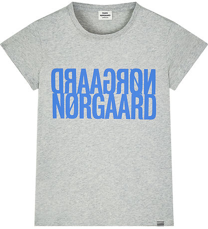 Mads N?rgaard T-shirt - Tuvina - Light Grey Melange