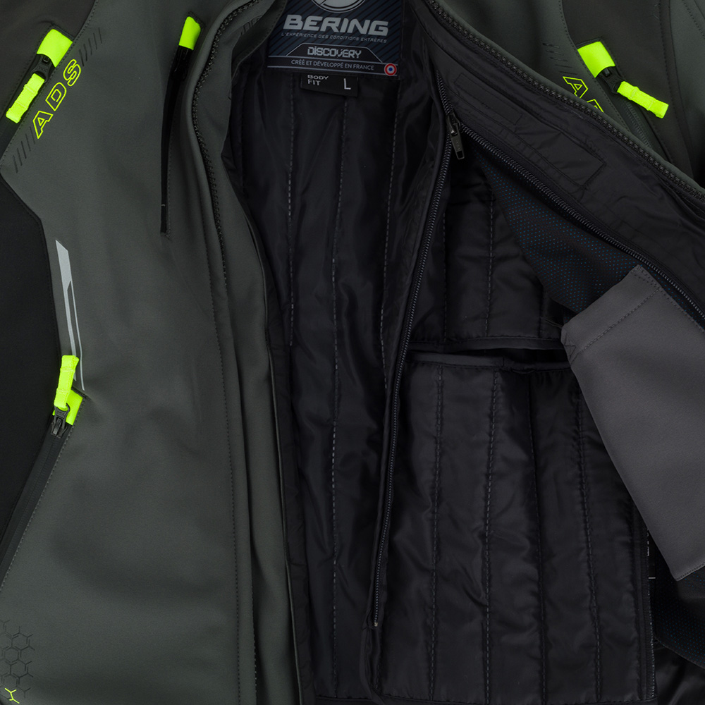 Bering - Blouson Diskor Gris / Jaune fluo