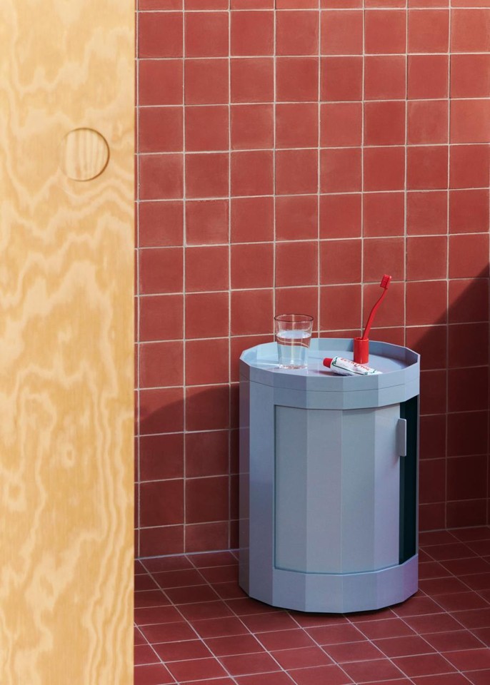 HAY - Facet Cabinet Low 49cm - Misty Blue