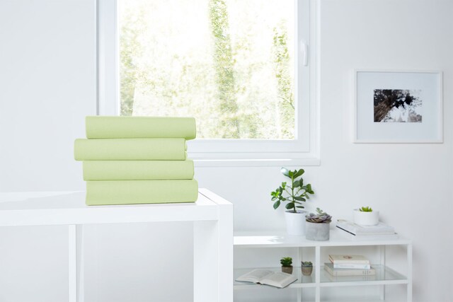 Vario Jersey-Spannbetttuch 140-160 x 200 cm limone