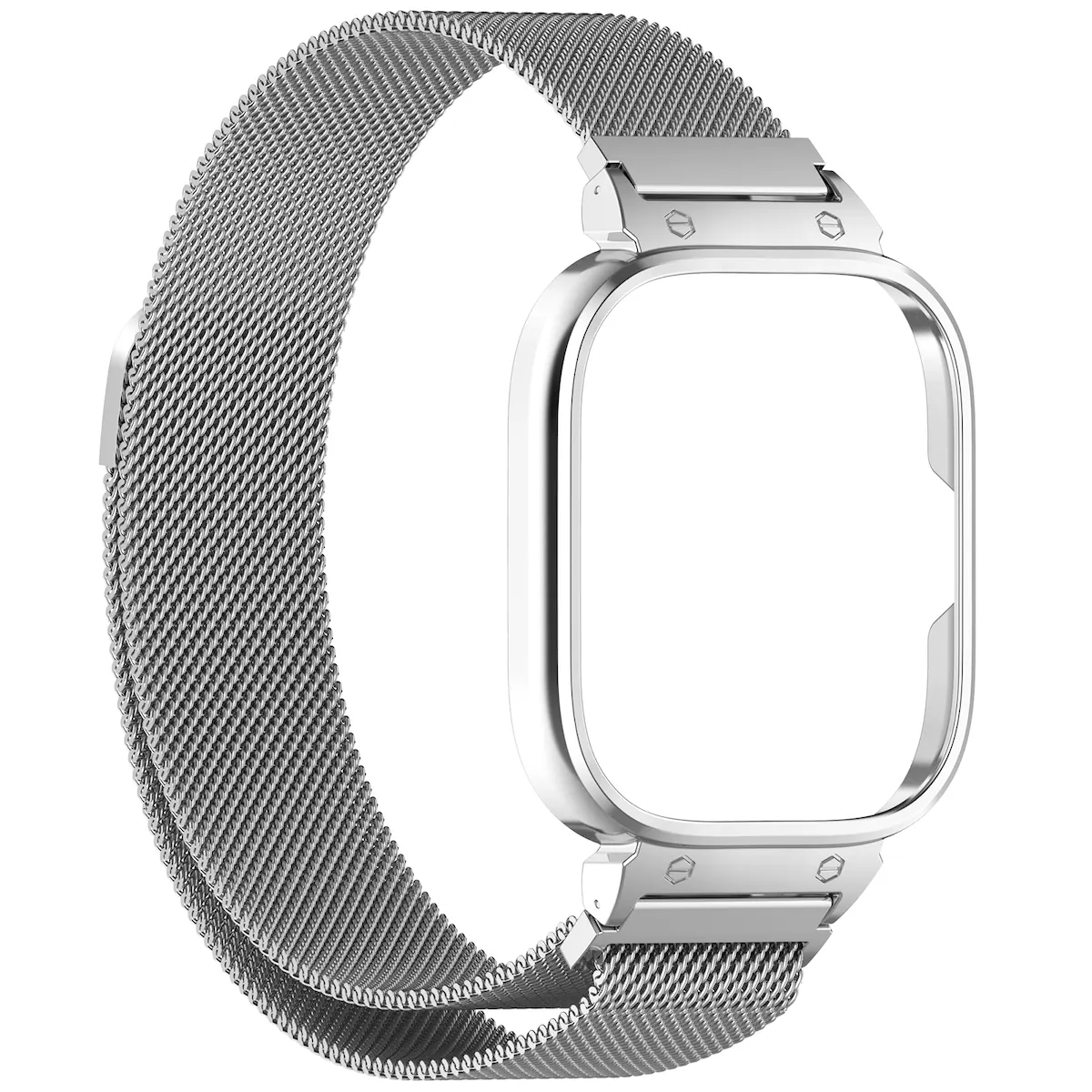 Metallrammeveske med integrert stropp for Redmi Watch 4 Sølv