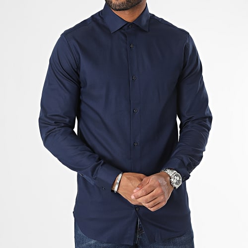 Chemise Manches Longues Parker Bleu Marine