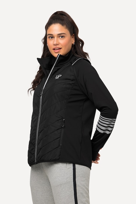 2-in-1-Funktionsjacke, Ärmel abnehmbar, Stehkragen